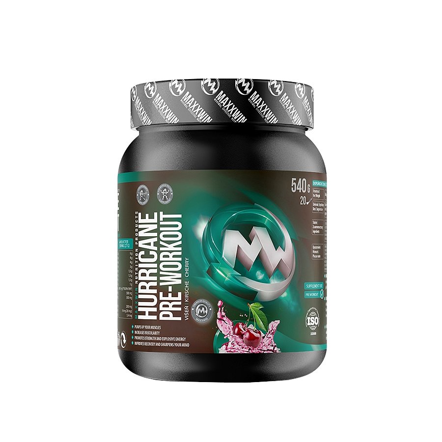 MAXXWIN Hurricane pre-workout 540g višeň