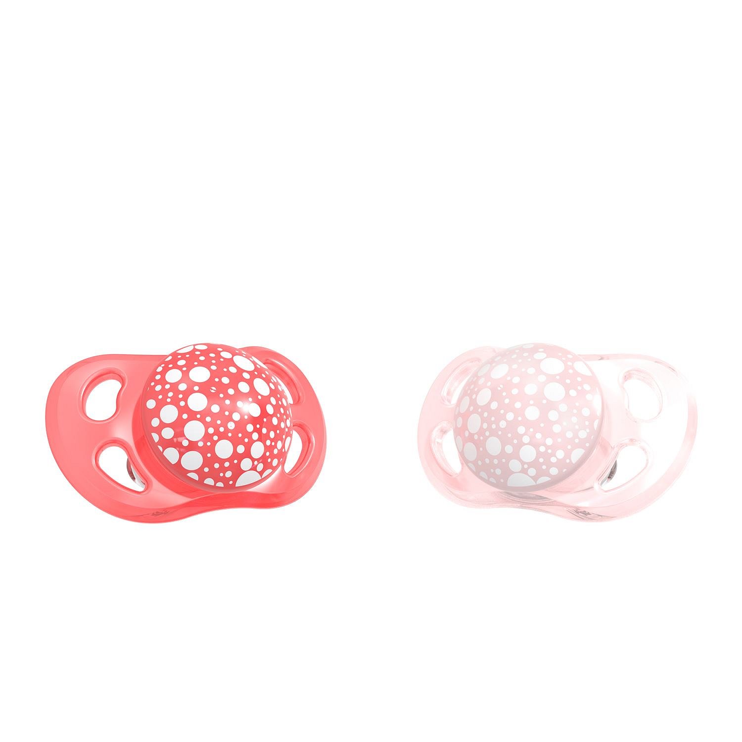 TWISTSHAKE 2x dudlík mini 0-6m PEARL, růžová a červená