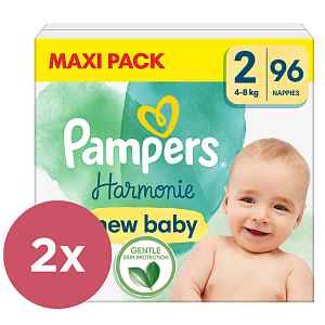 2x PAMPERS Plenky jednorázové Harmonie vel. 2 (96 ks) 4-8 kg