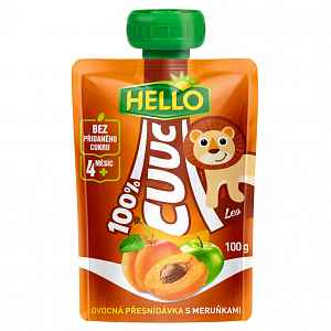 HELLO Cuuc kapsička s meruňkami 100 g x 12 kusů