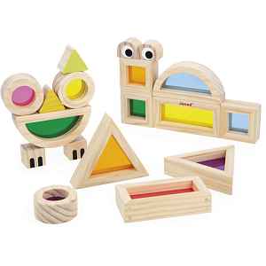 Janod Sensory Game Translucent Blocks aktivity hračka 12m+ 12 ks