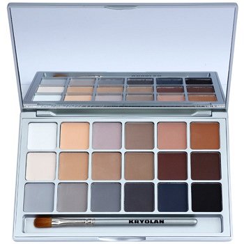 Kryolan Basic Eyes paleta očních stínů 18 barev odstín V 3 Natural 20 g