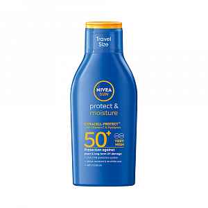 Nivea SUN Protect & Moisture OF50+ cestovní mléko na opalování 100 ml