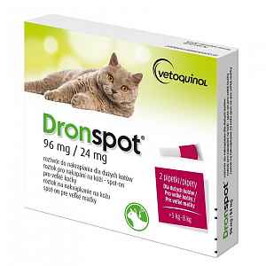 DRONSPOT 96 mg/24 mg spot-on pro kočky 2x1,12 ml