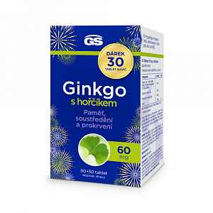 GS Ginkgo 60mg s hořčíkem tbl.90+30 dárek