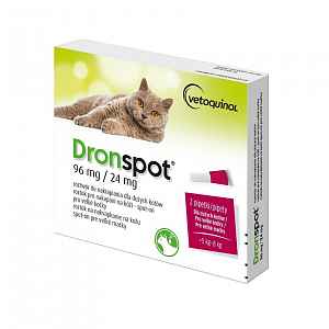 DRONSPOT 96 mg/24 mg spot-on pro kočky 2x1,12 ml