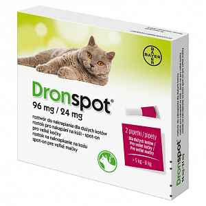 DRONSPOT 96 mg/24 mg spot-on pro kočky 2x1,12 ml