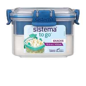 SISTEMA To go krabička s miskou modrá 400 ml