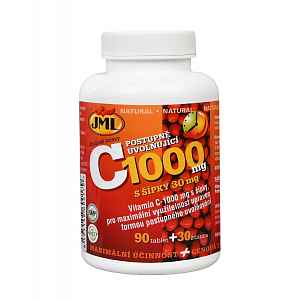 JML Vitamin C tablety 120 x 1000 mg post.uvol.s šípky
