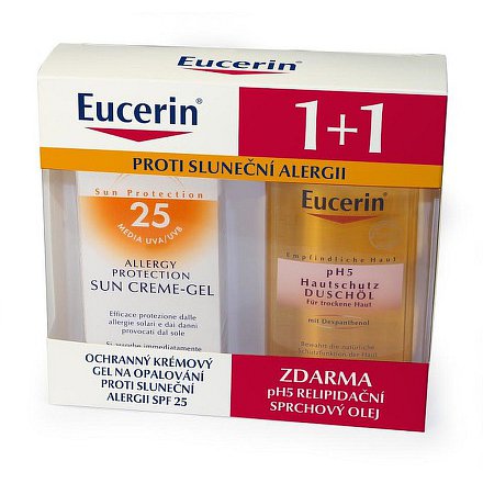 Eucerin Sun Gel alergie SPF 25+ pH5 olej 1+1 Zdarma