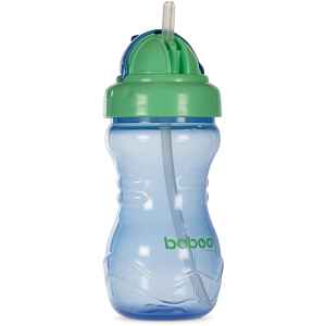 Baboo Cup with Silicone Straw láhev s brčkem Blue, 9m+ 360 ml