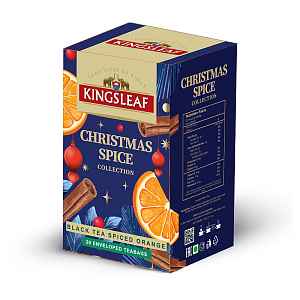 KINGSLEAF Xmas black spiced orange černý čaj 20 sáčků