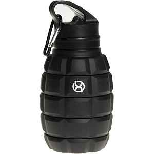 BrainMax Grenade bottle, skládací silikonová láhev na vodu, 580 ml Barva: Černá