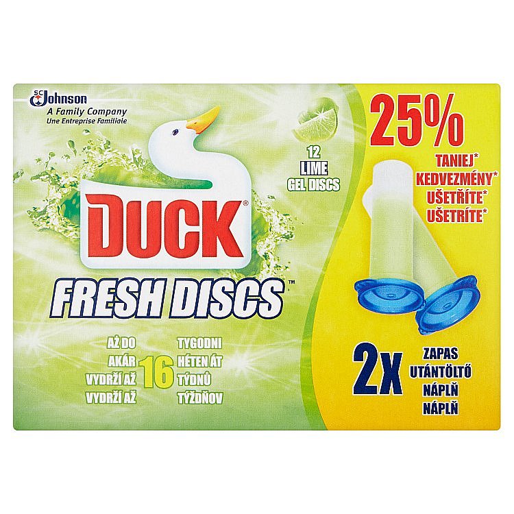 Duck Fresh Disc čistič WC limetka náplň  2x 36 ml
