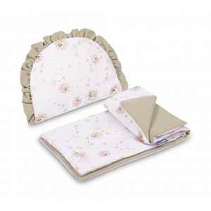 SENSILLO 2D sada do kočárku, postýlky, kolébky, mušelín, bavlna, Pampeliška, béžová