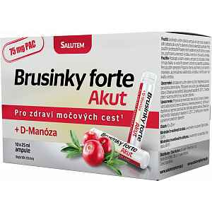 Brusinky Forte Akut 1500mg + D-Manosa 10 ampulí