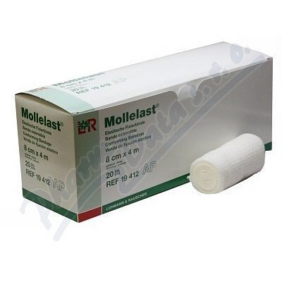 Obin.elast.fix. Mollelast 8cm x 4m 20ks