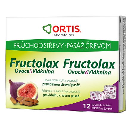 ORTIS Fructolax 12 žvýkacích kostek CZ/SK