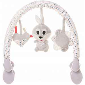 4 BABY Plyšový oblouk s hračkami Rabbit, šedý