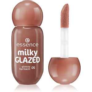 essence milky GLAZED tónovací balzám na rty s leskem odstín 05 Latte-tude 4 ml