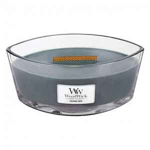 Woodwick Soft Chambray vonná svíčka s dřevěným knotem (hearthwick) 453,6 g