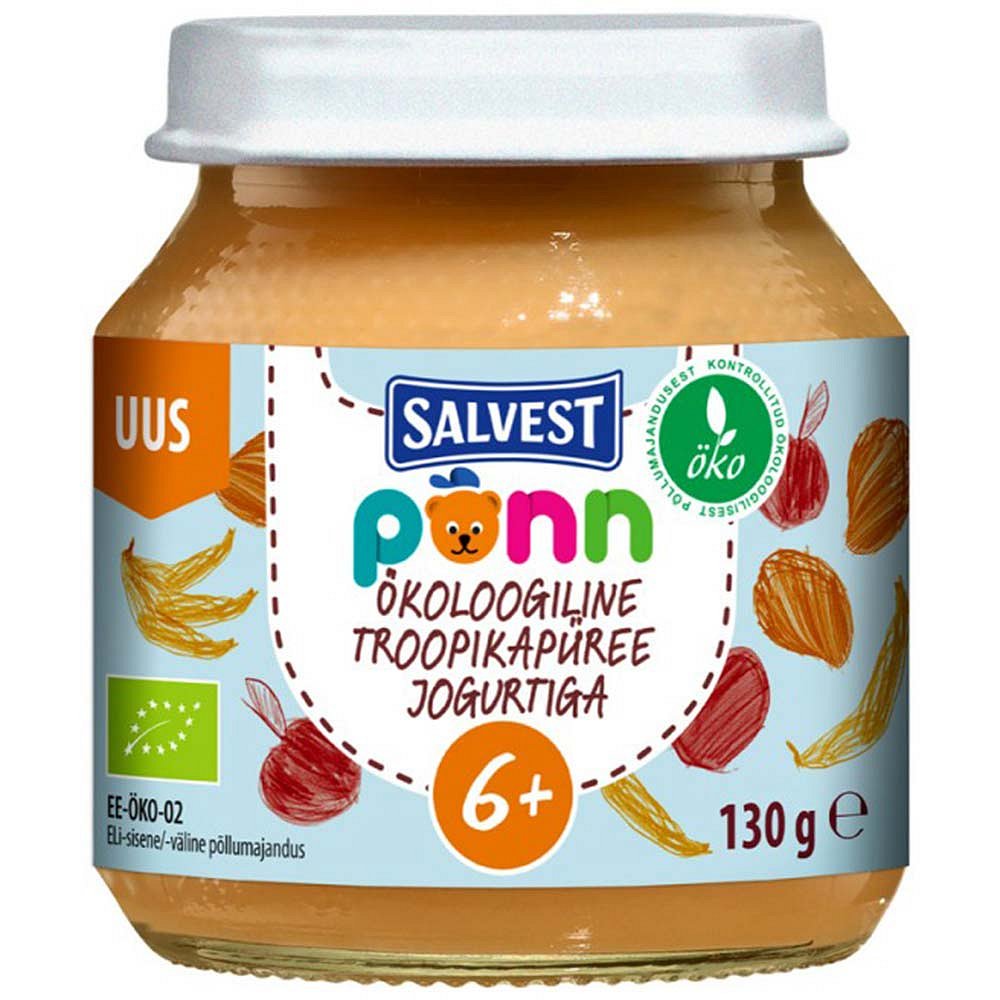 SALVEST Põnn Ovocné pyré s jogurtem od 6.měsíce BIO 130 g