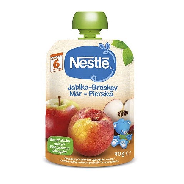 NESTLÉ kapsička ovocná Broskev/Jablko 90g