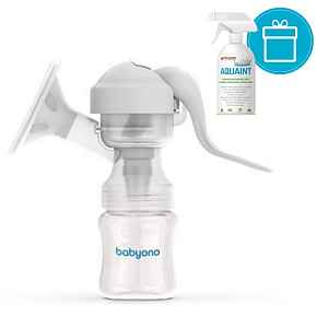 BABYONO Odsávačka mateřského mléka manuální Anatomy + AQUAINT 500 ml