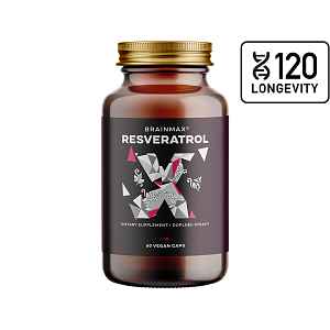 BrainMax Trans-Resveratrol, resveratrol, 500 mg, 60 rostlinných kapslí