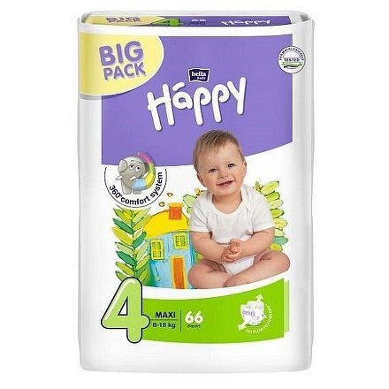 Happy Maxi dětské pleny 66ks