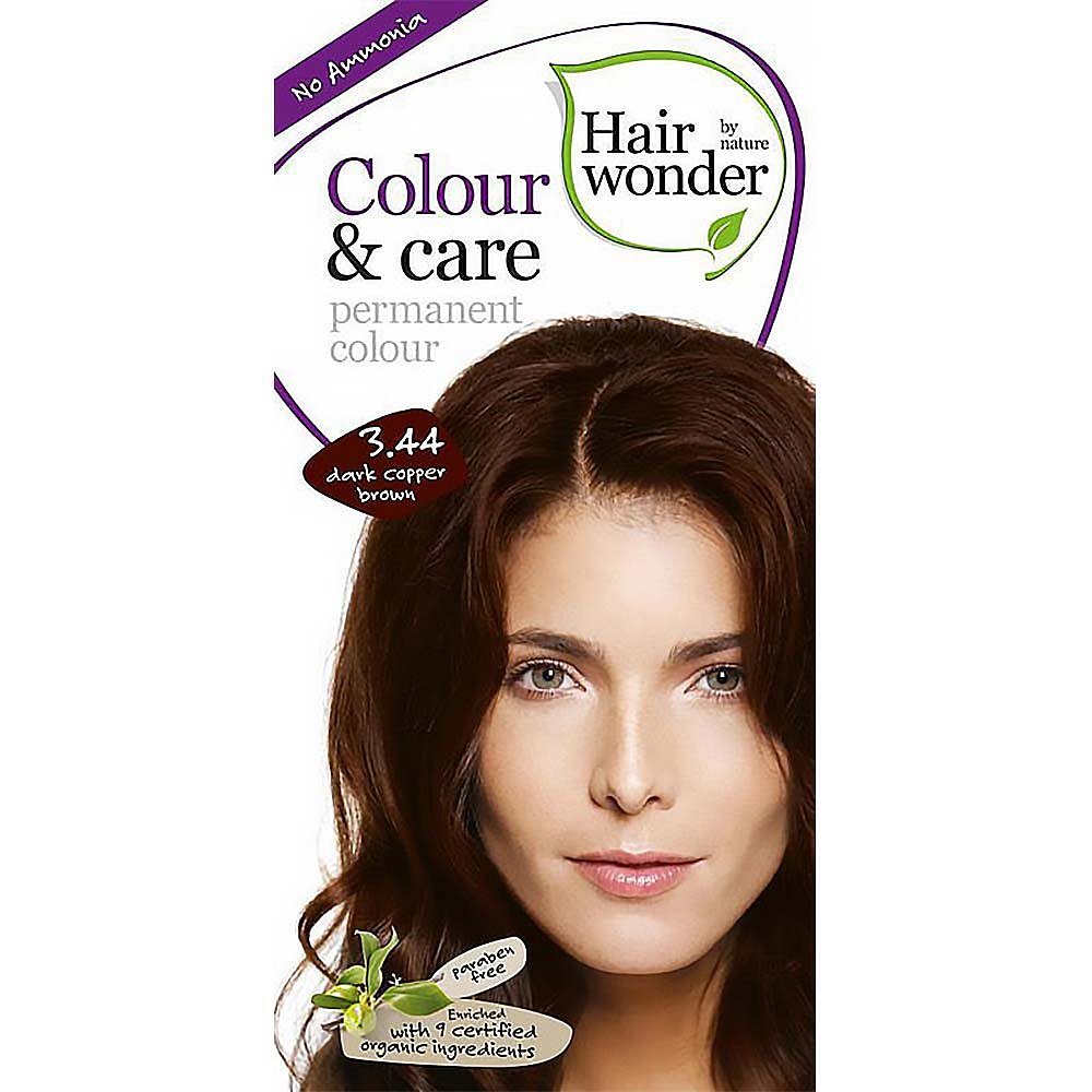 HAIRWONDER Dlouhotrvající barva – tmavě měděná hnědá 3.44 – 100 ml