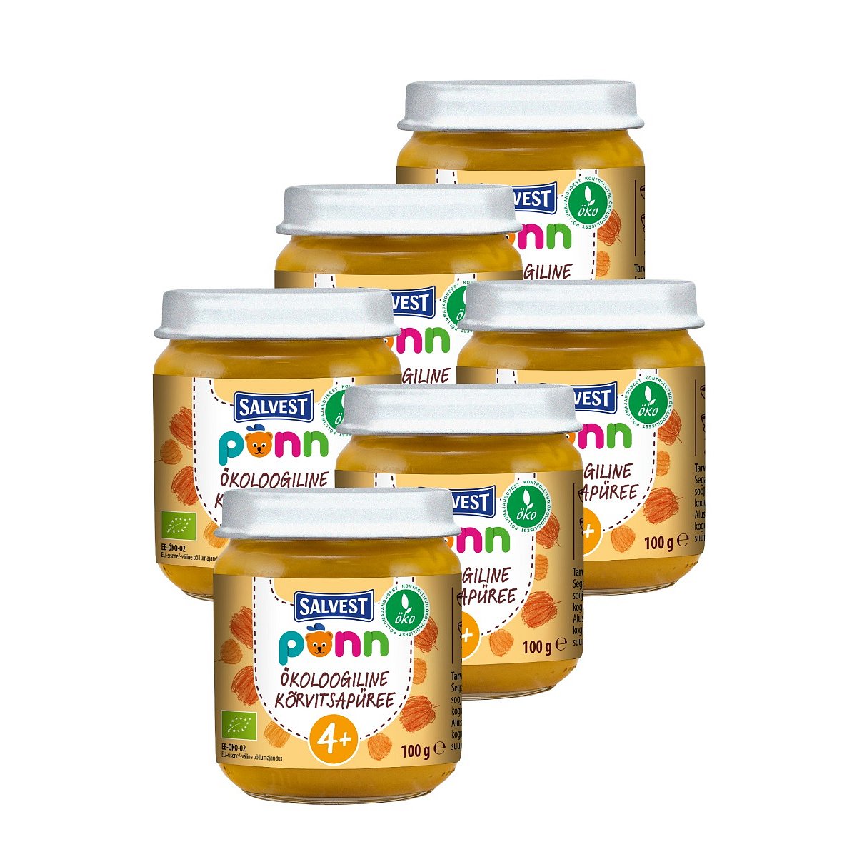 SALVEST Põnn BIO Dýňové pyré 6x100 g
