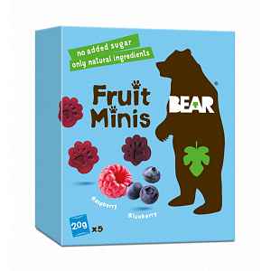 BEAR Fruit Minis malina a borůvka 5x20 g