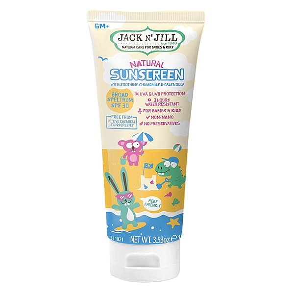 Jack N' Jill Sunscreen přírodní opalovací krém se zklidňujícím výtažkem z heřmánku a měsíčku 100g