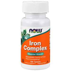 NOW Iron Complex (železo), 100 tablet