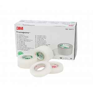 3M Transpore 2,5 cm x 9,1m transparentní chirurgická páska 12 ks