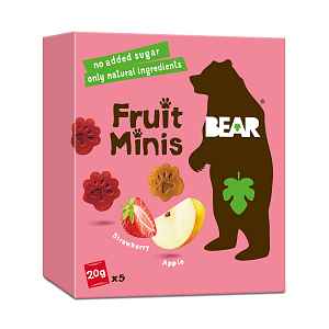 BEAR Fruit Minis jahoda a jablko 5x20 g