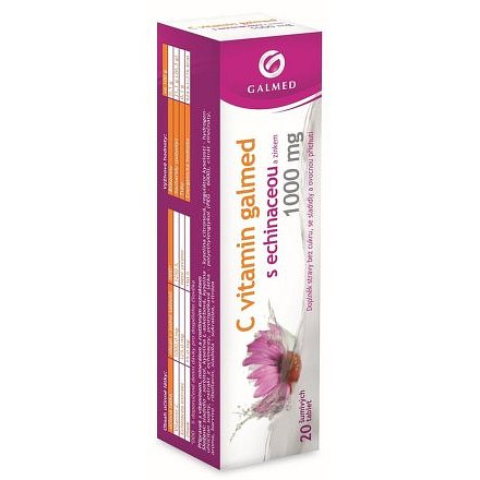 Galmed Vitamin C 1000mg s echinaceou 20 šumivých tablet