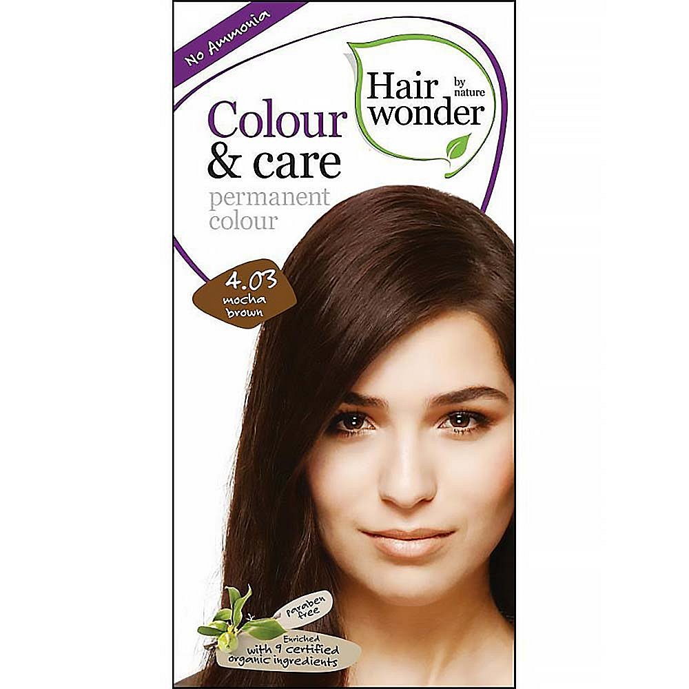 HAIRWONDER Dlouhotrvající barva BIO – mocca hnědá 4.03 – 100 ml