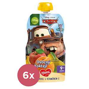 4x HAMI Disney Cars ovocná kapsička Sprint Ovocný koktejl 110 g, 9+