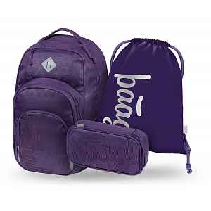 Baagl Školní set Coolmate Plum