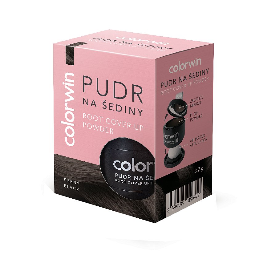 Colorwin Pudr na šediny černý 3,2g