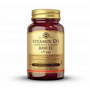 Solgar Vitamín D3 1000 IU 100 žvýkacích tablet