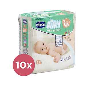 CHICCO Airy Pleny jednorázové 2 Mini (3-6 kg) 250 ks - Měsíční zásoba