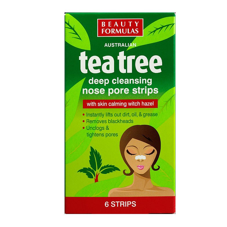 Beauty Formulas Tea tree čistící pásky na nos 6ks