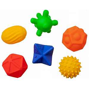 Hencz Toys Edukační, senzorické barevné míčky/ježečci , 6ks v krabičce