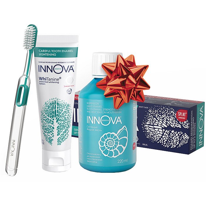 Vánoční Innova Trio Tekutá sklovina & Bělicí pasta s kartáčkem navíc 3ks