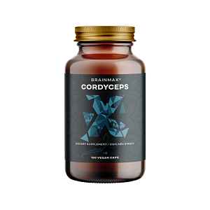 BrainMax Cordyceps extrakt, 50% koncentrace polysacharidů a 20 % β-1,3/1,6 D-glukanů, 500 mg, 100 rostlinných kapslí