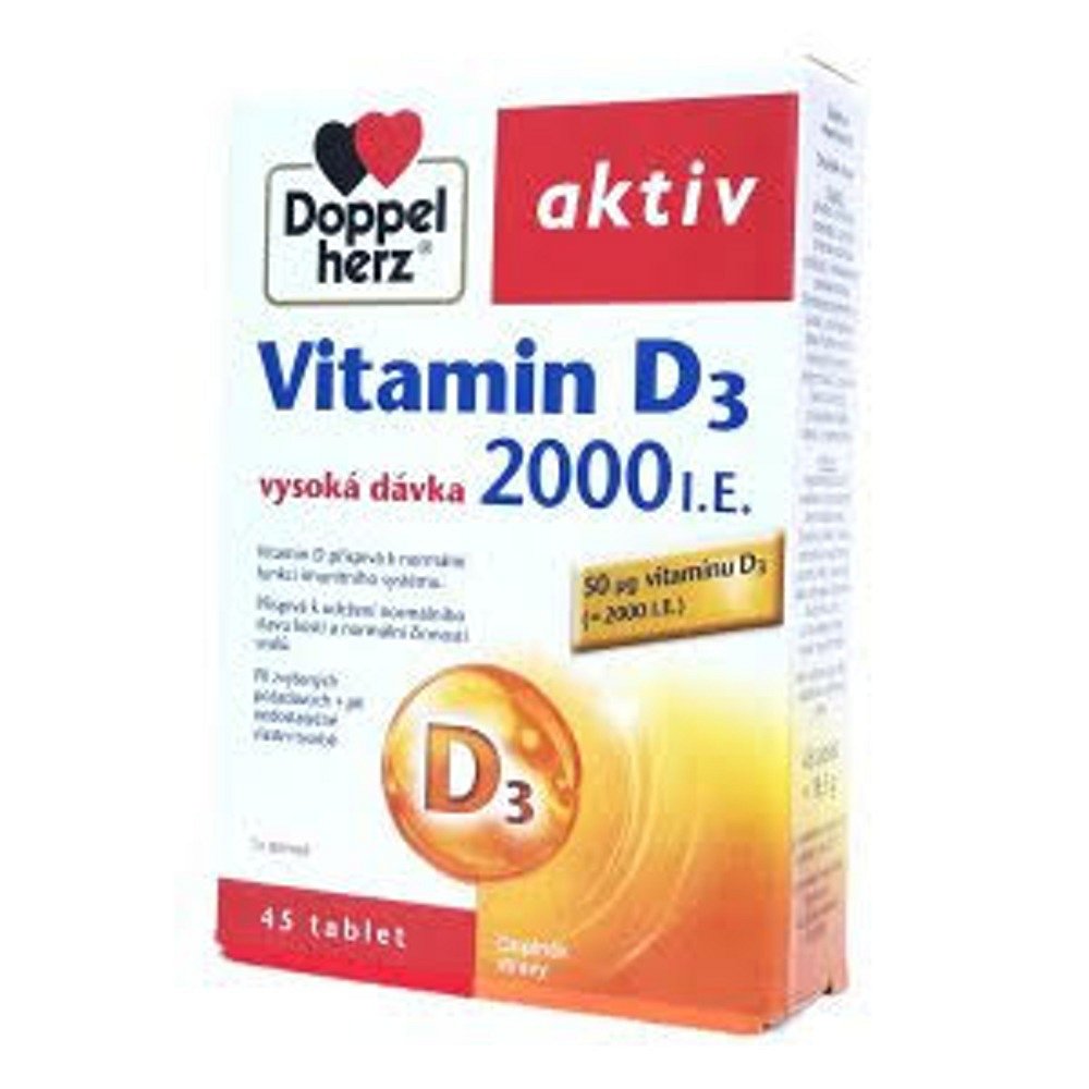 DOPPEL HERZ Vitamin D3 2000 I.E. 45 tablet