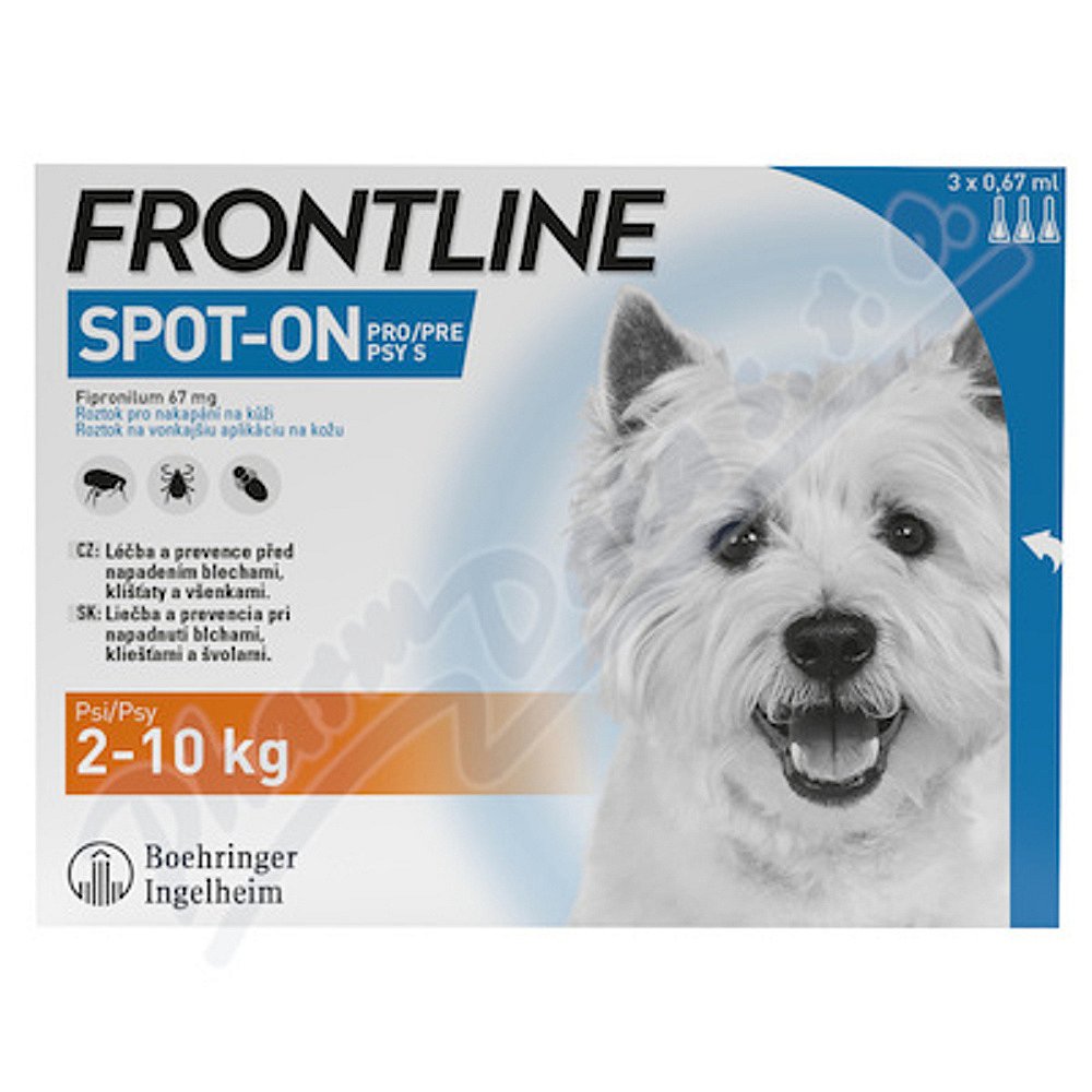 FRONTLINE SPOT ON pro psy S (2-10kg) - 3x0,67ml